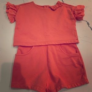 Janie & Jack Ruffle sleeve romper